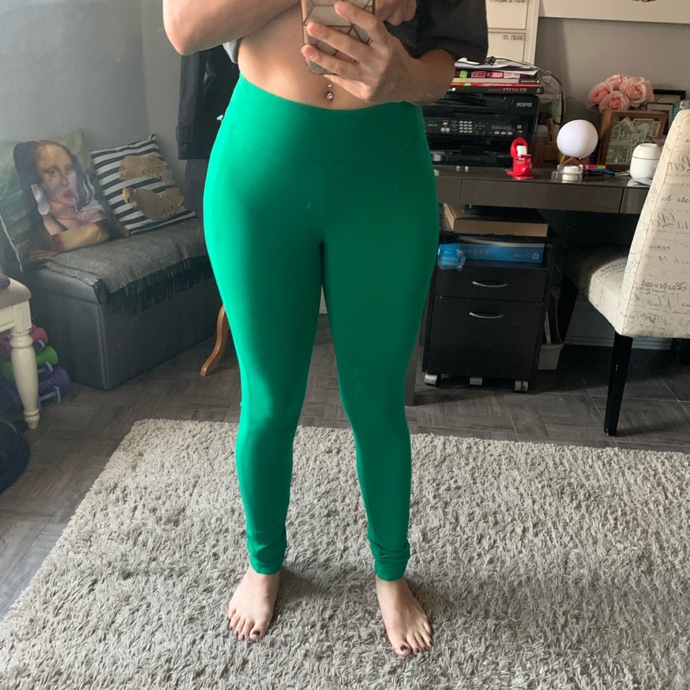 DVF green leggings size 4